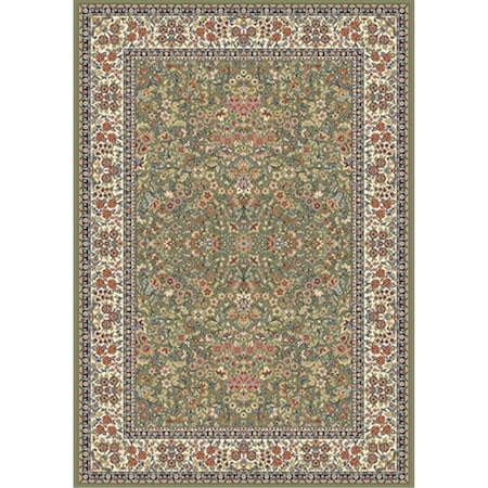 Dynamic Rugs Ancient Garden 2 ft. 2 in. x 7 ft. 7 in. 57078-4444 Rug - Green/Ivory AN28570784444